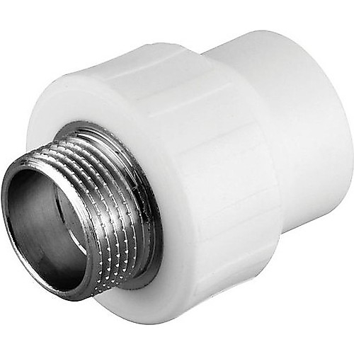 FIRAT 20 MM DIŞ DİŞLİ RAKOR BEYAZ PPRC PLASTİK BORU ( 1 ADET )