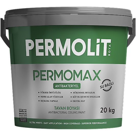 PERMOMAX ANTİBAKTERİYEL TAVAN BOYASI KÜF MANTAR ÖNLEYİCİ BEYAZ 10 KG