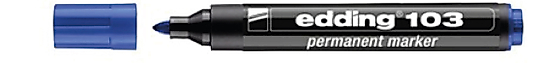 EDDİNG 103 KALICI İŞARETLEYİCİ KOLİ KALEMİ MAVİ