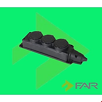 Far 37326280 Monofaze 3'lü Grup Priz 1x16 Kauçuk