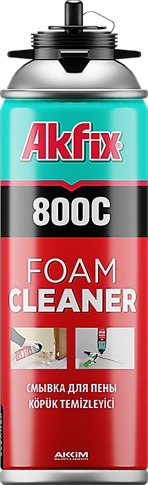 AKFİX 800C PU KÖPÜK ve KÖPÜK TABANCASI TEMİZLEYİCİ SPREY 500 ML.