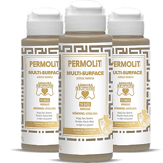 AKRİLİK MAT VERNİK PERMOLİT HOBİ BOYASI MULTİ SURFACE AKRİLİK VERNİK 120 ML.